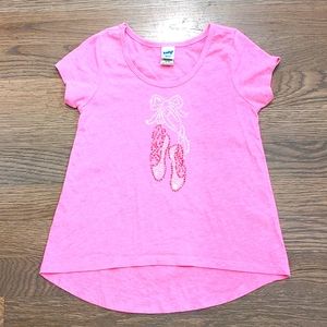 Kavio Pink Ballet Beaded Tee- Girl's 5/6